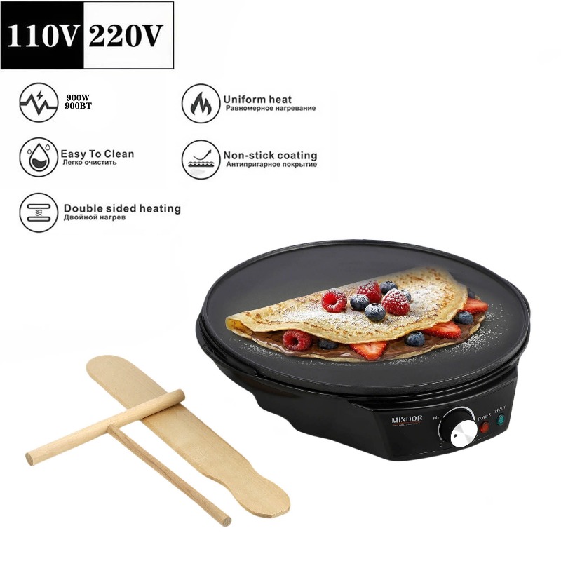 Crepe Maker Griddle - 110V Elektrikli Krep Tavası, Krep Pişirme
