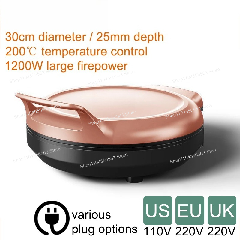 Crepe Maker Griddle - 110V/220V Elektrikli Gözleme Makinesi Çift Taraflı