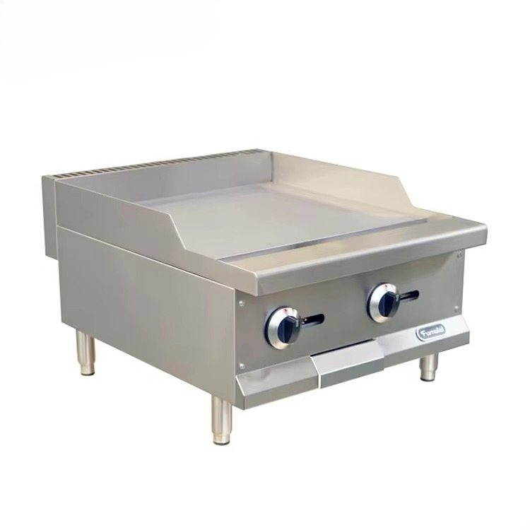Commercial Kitchen Griddle - 24'' Düz Izgara Gazlı Hamburger Ticari