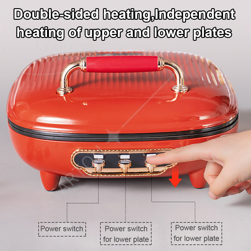 Crepe Maker Griddle - Krep Makinesi Çift Taraflı Isıtma Tavası