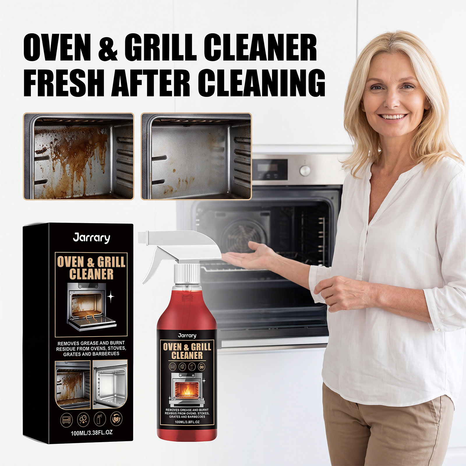 Commercial Kitchen Grease Cleaner - Fırın Izgarası Yağ Sökücü Sprey Ağır