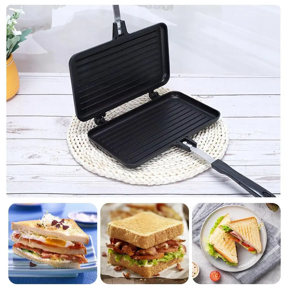 Crepe Maker Griddle - Çift Taraflı kızartma tavası Yapışmaz Sandviç