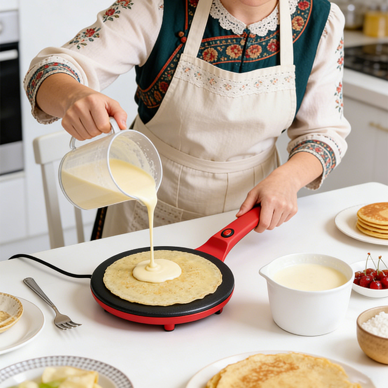 Crepe Maker Griddle - Tek Taraflı Isıtmalı Elektrikli Krep Makinesi