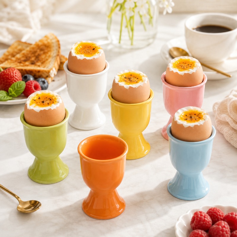 Commercial Kitchen Utensils - Seramik Yumurta Bardak Tutucular Macaron Renk