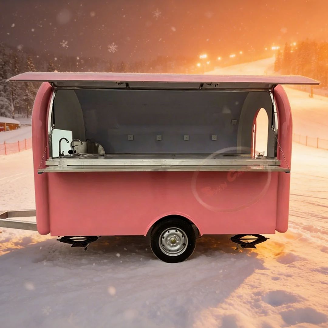 Pembe Fiberglas Yiyecek Karava - Commercial Kitchen Windows incelemesi ve fiyatı
