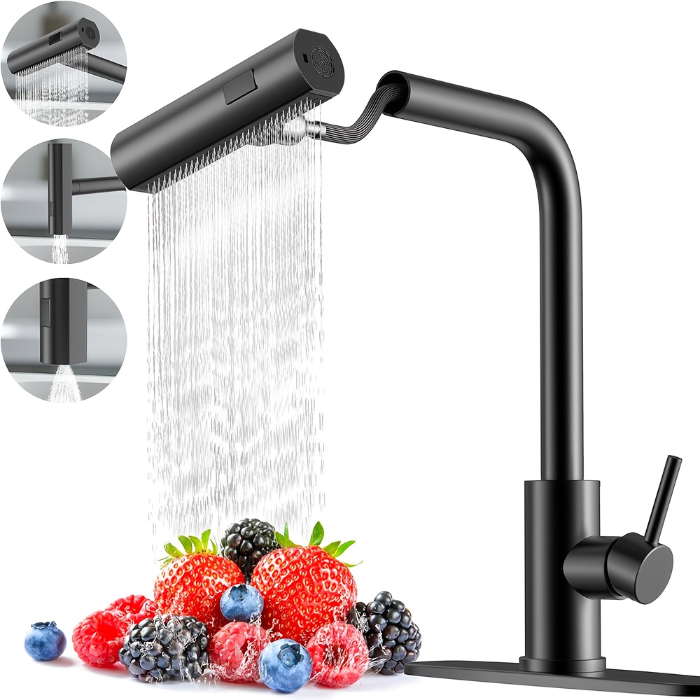 1 PC Siyah Mutfak Musluk Aşağı - Commercial Kitchen Utensils incelemesi ve fiyatı