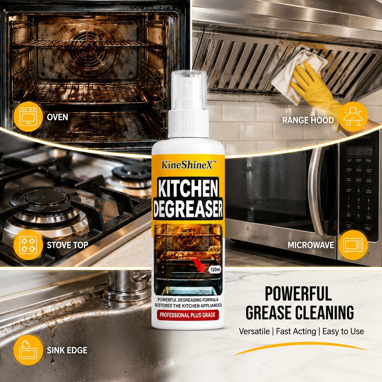 Mutfak yağ çözücü temizleyici  - Commercial Kitchen Grease Cleaner incelemesi ve fiyatı