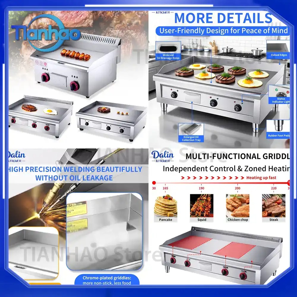 Yüksek Kaliteli Yapışmaz Düz P - Commercial Kitchen Griddle incelemesi ve fiyatı
